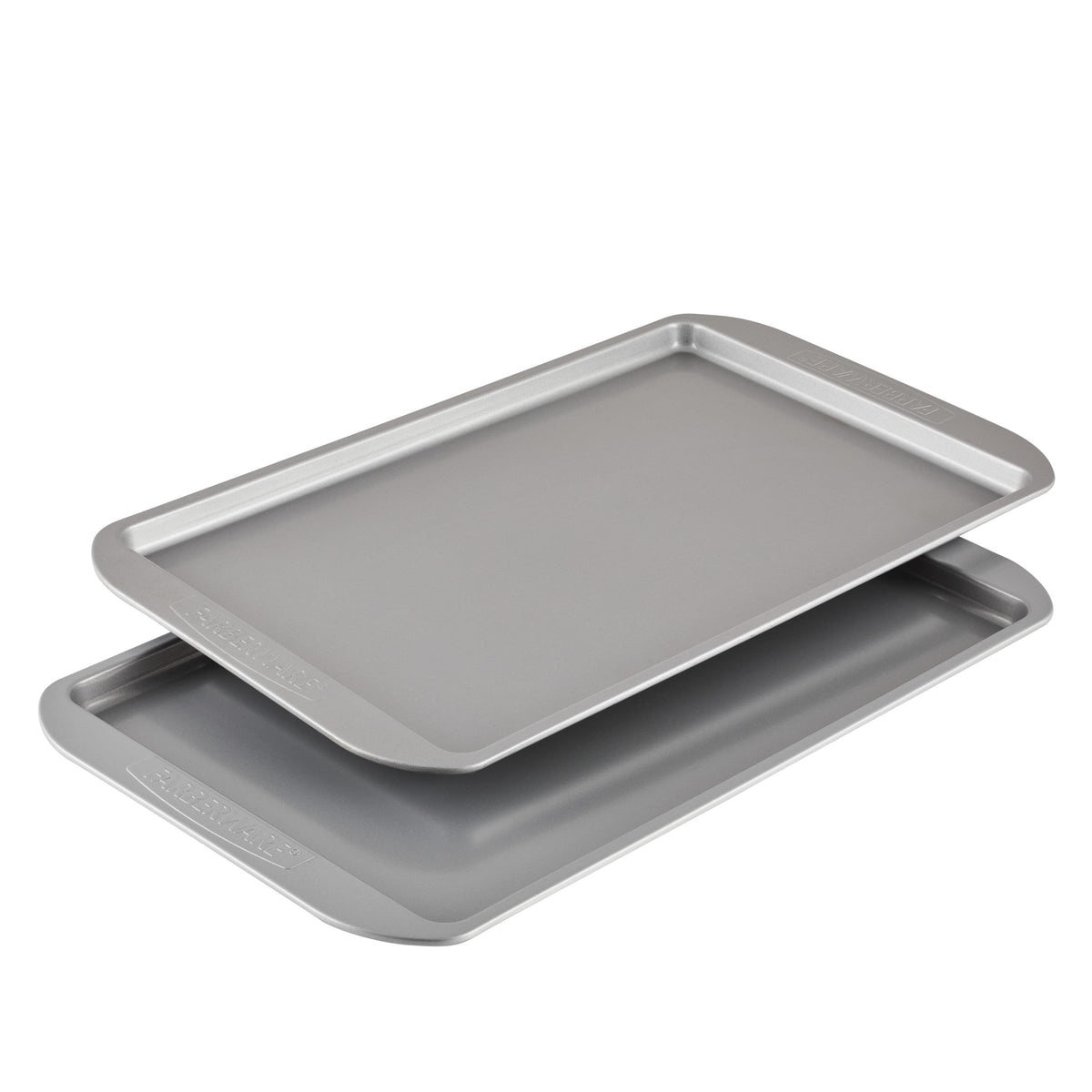 Farberware Nonstick Bakeware 3-Piece Cookie Pan Set for Baking, Gray