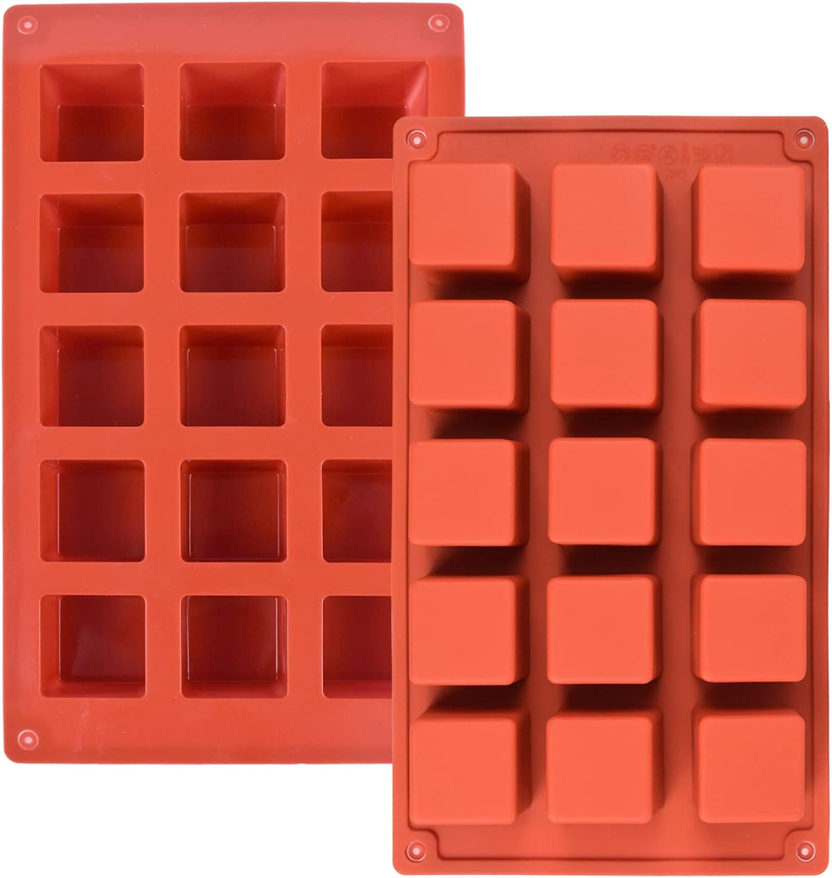 2 Pack Square Silicone Mold