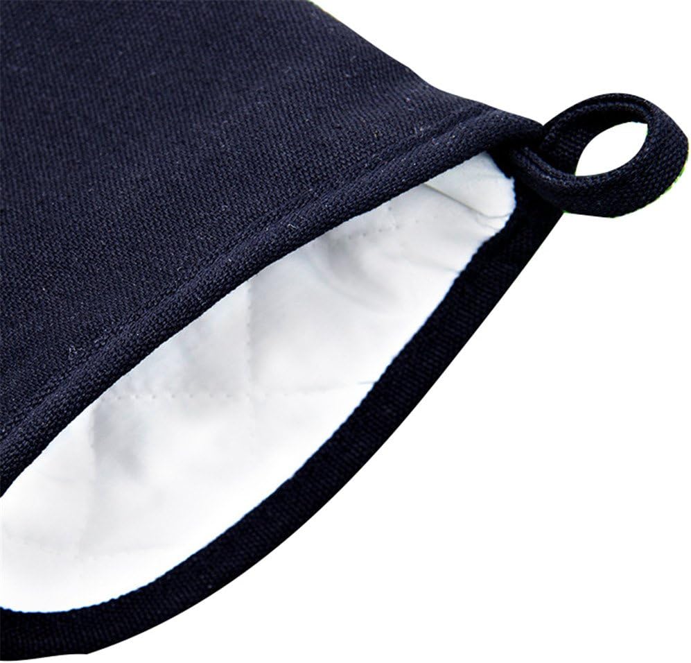 DoMii Extra Long Silicone Oven Mitts Heavy Duty Commercial Grade Oven Mitts Heat Resistant BBQ Gloves with Quilted Cotton Lining 2 Pack