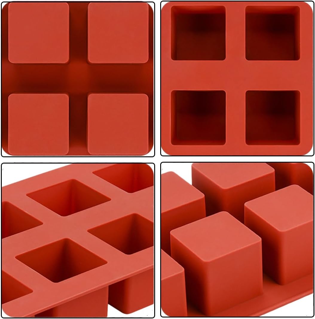 JOERSH Cube Cake Silicone Mold, 2" x 2" x 2", 8-Cavity
