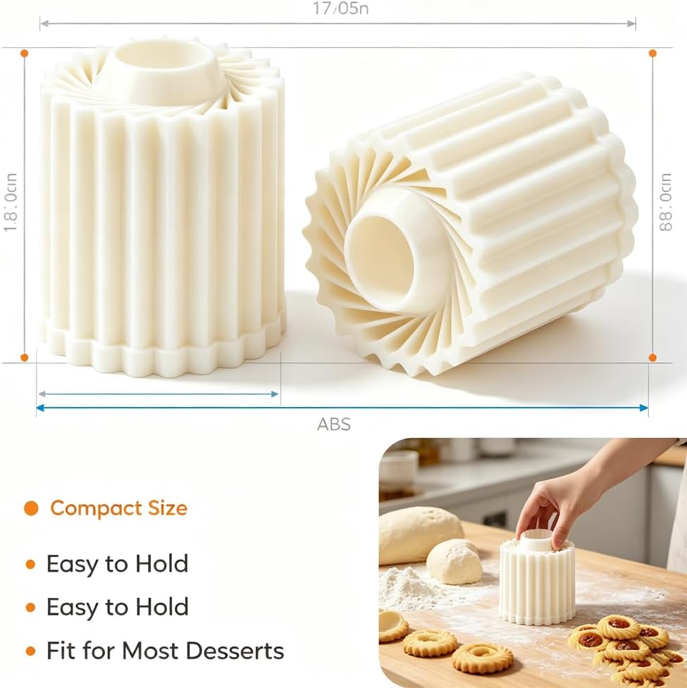 2Pcs Creative Double-Ended Pastry Mold, 2-in-1 Double-Sided Pastry Mold for DIY Desserts, Detachable ABS Baking Tool for Homemade Desserts Household Pastry