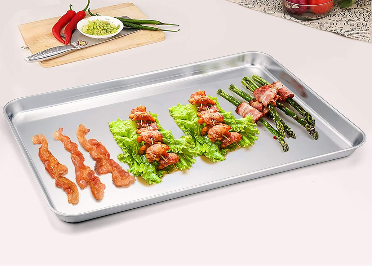 TeamFar Baking Sheet, 20" x 14" x 1" Stainless Steel Cookie Sheet Pans