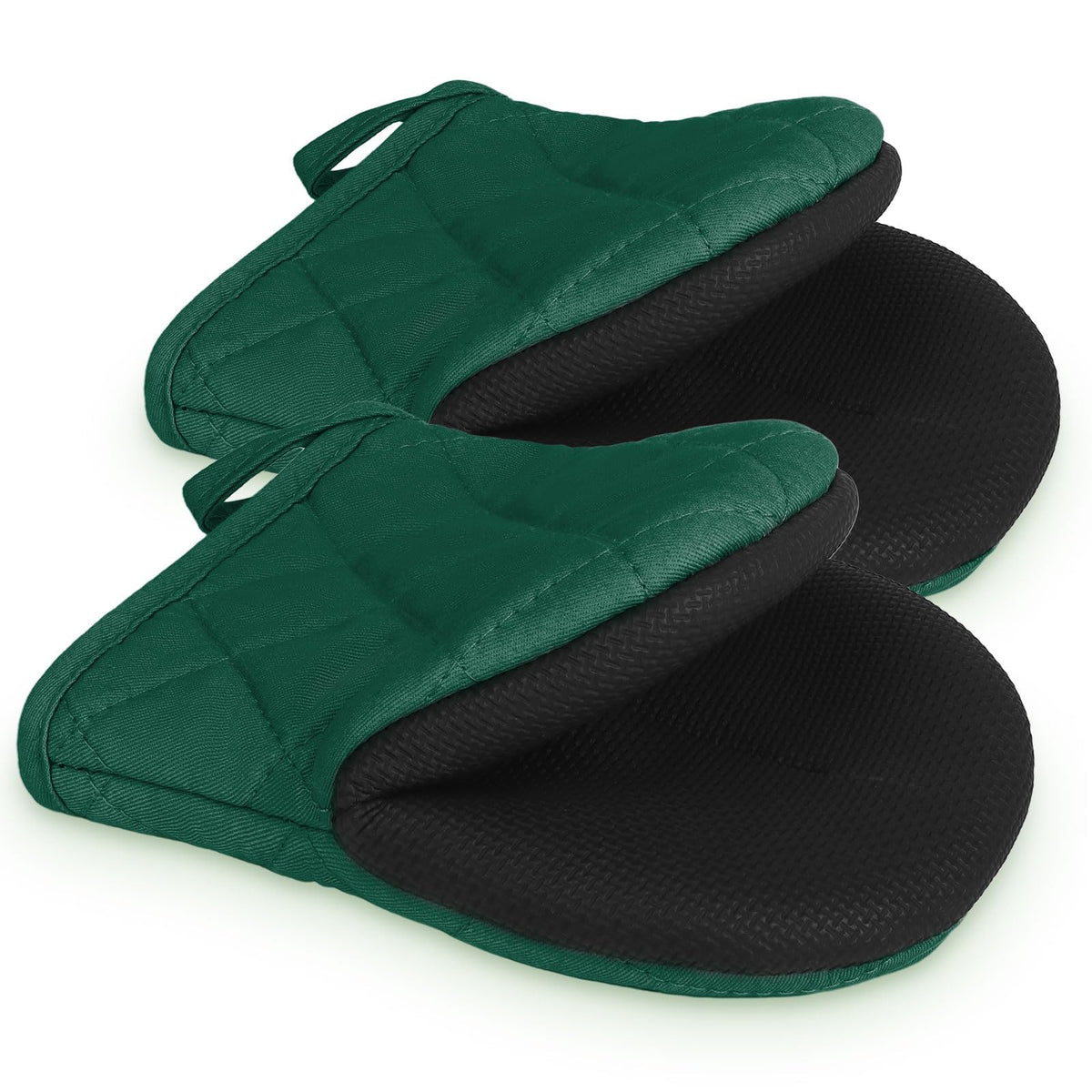Goldmeet Mini Oven Mitts 2-Pack, 7"x5.5", 500°F Silicone Grip, Taro Purple