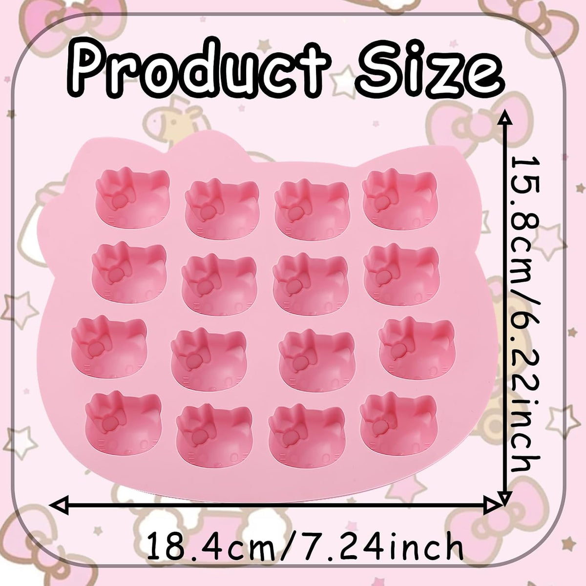 Cute Kitten Chocolate Silicone Mold, Silicone Candy Molds 16 Cavity