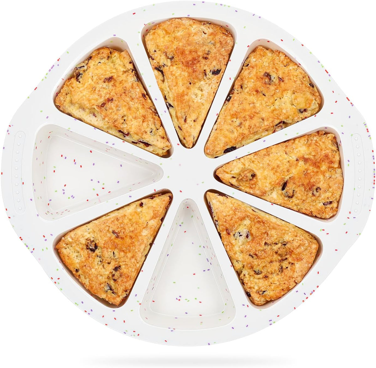 Vinino Silicone Scone Pan with Reinforce Frame, 8-Cavity Triangle Cake Mold