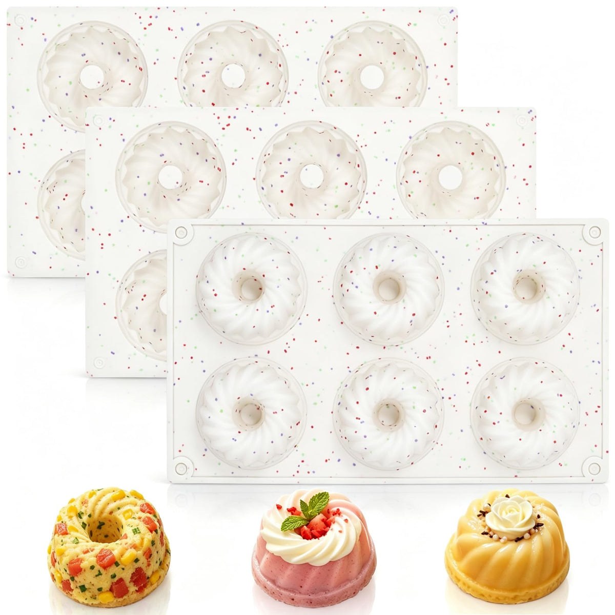 Silicone Muffin Top Pan, 4 Inch Egg Mold for Breakfast Sandwiches
