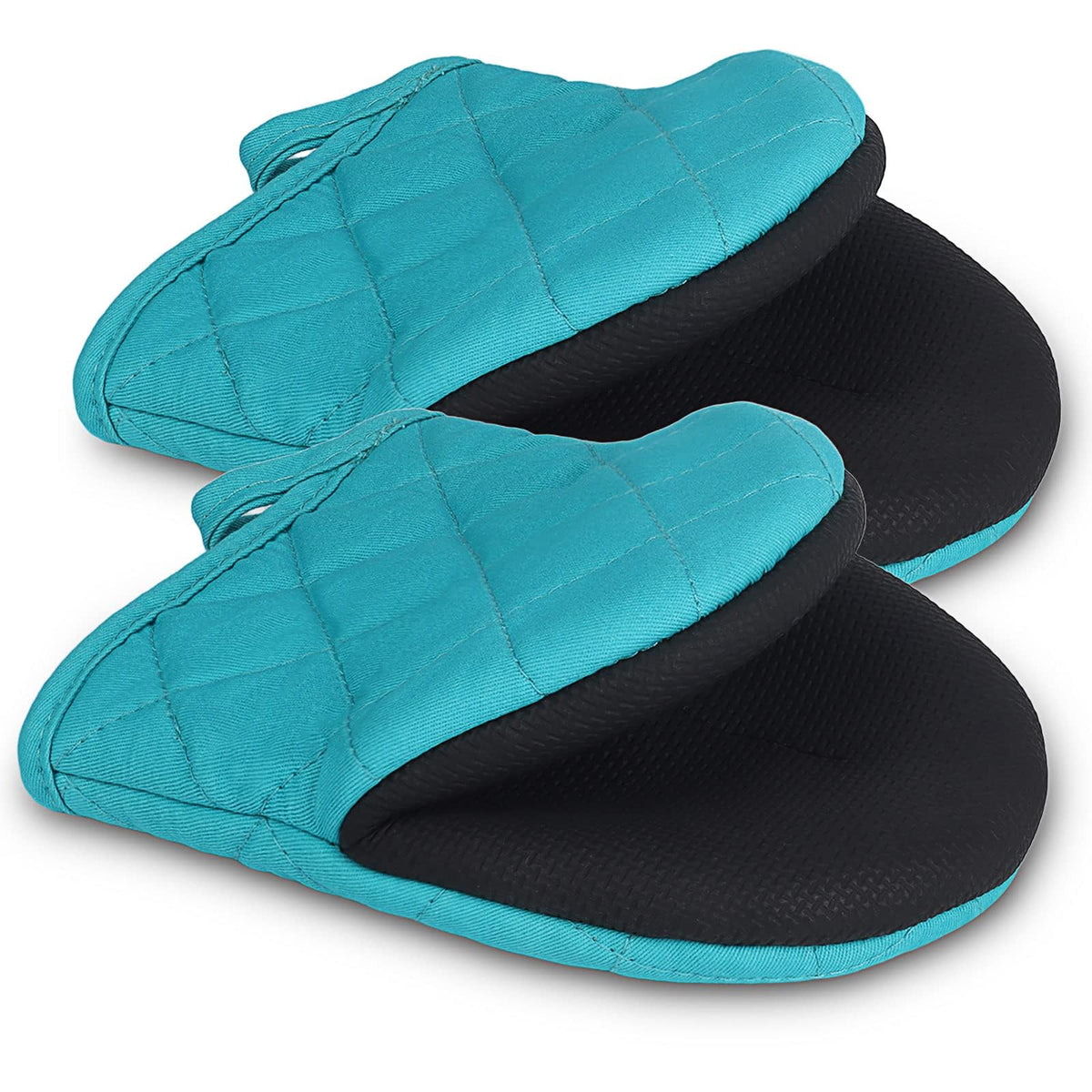 Goldmeet Mini Oven Mitts 2-Pack, 7"x5.5", 500°F Silicone Grip, Taro Purple
