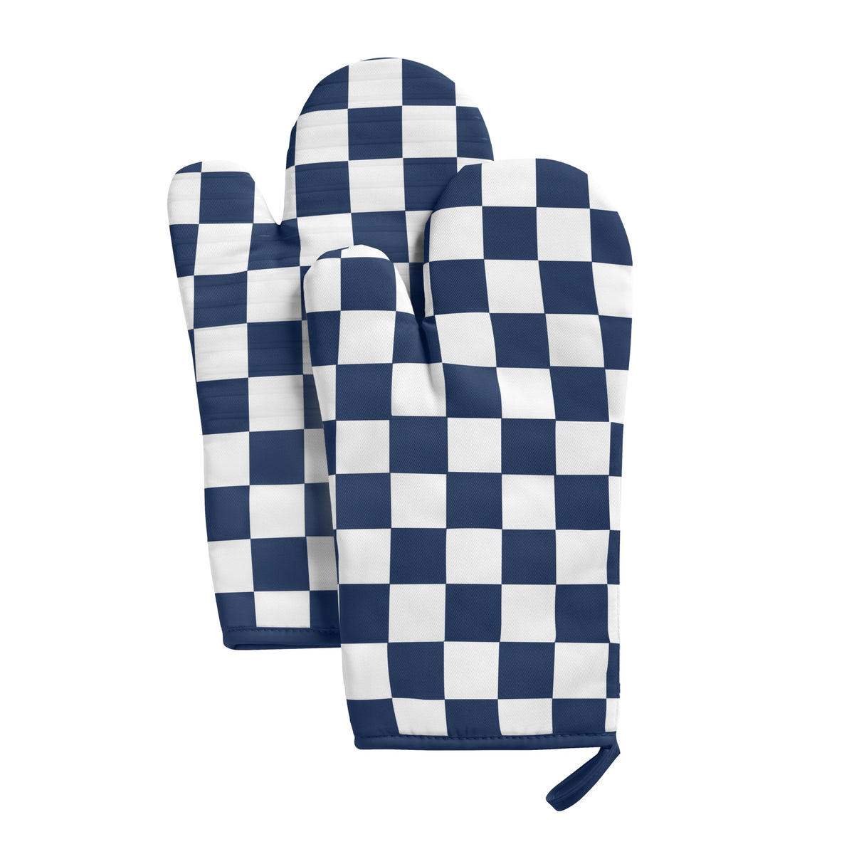 Ohocut Red Checkered Oven Mitts Heat Resistant, Vintage Retro Checkerboard Cute Oven Mitts, Non-Slip Silicone Kitchen Oven Gloves, 2-Pack Set, 7''x13''