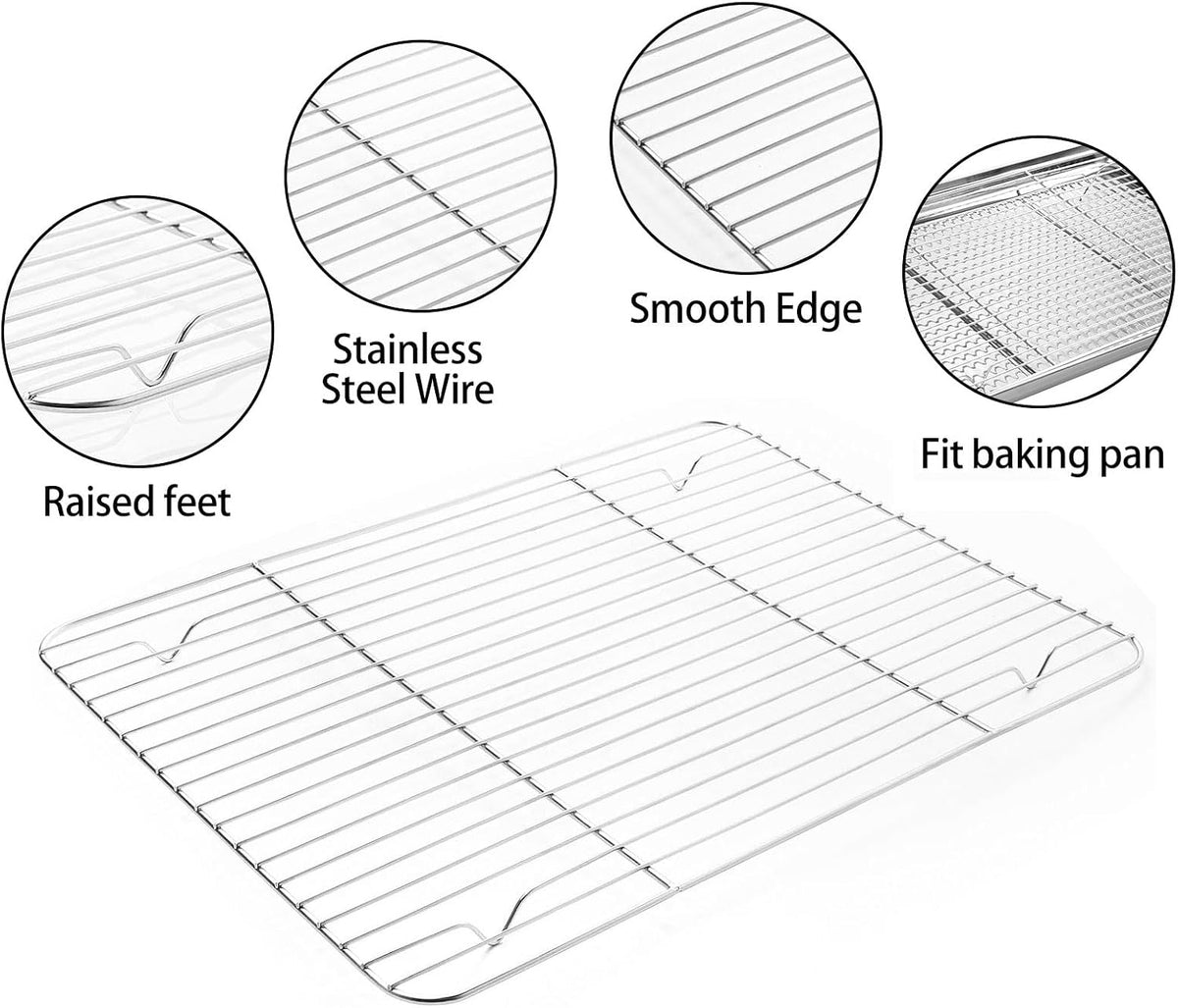 M MCIRCO Baking Sheet with Cooling Rack, Baking Mat Set, Set of 6