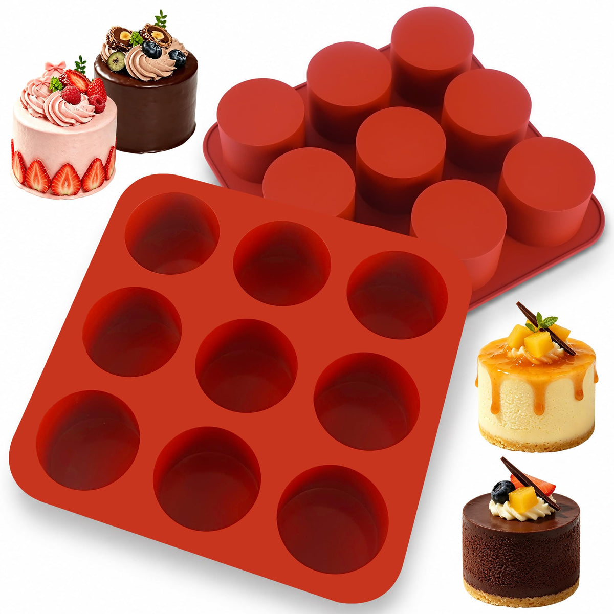 3Pcs Silicone Granola Bar Mold, 12-Cavity Rectangle Silicone Chocolate Bar Mold for Baking Chocolate Bars, Non-stick Candy Chocolate Bar Mold for Truffle, Ganache, Cheesecake, Butter