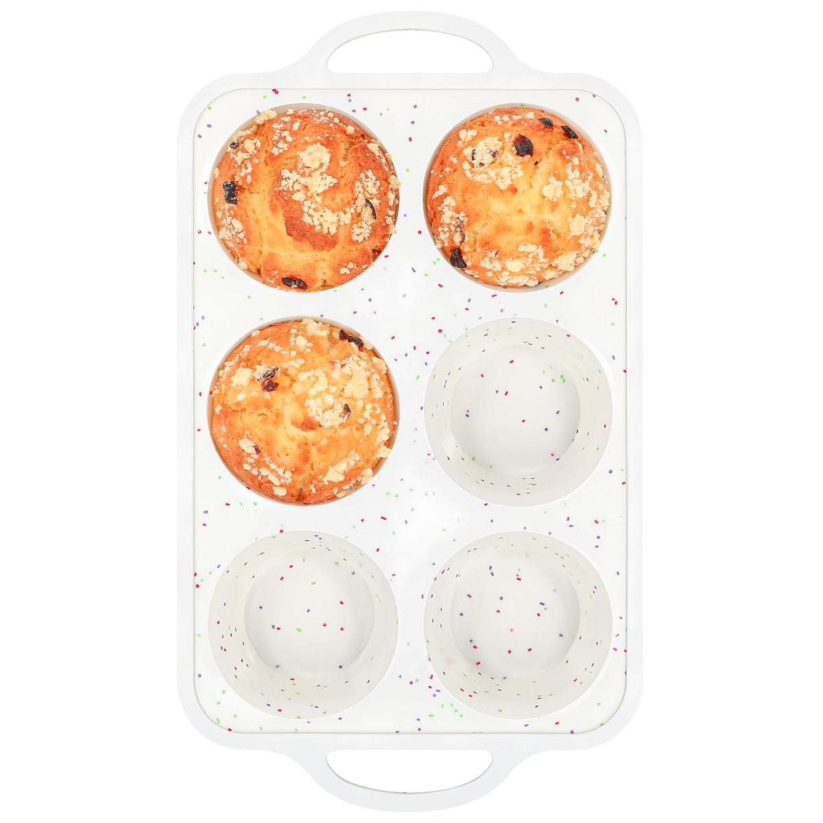 Vinino 2Pack Silicone Muffin Pan for Baking with Metal Reinforced Frame, 12 Cup Regular Size Cupcake Pan, BPA Free Silicone Muffin Tray, Cupcake Baking Pan Bite Molds for Oven Dishwasher Safe