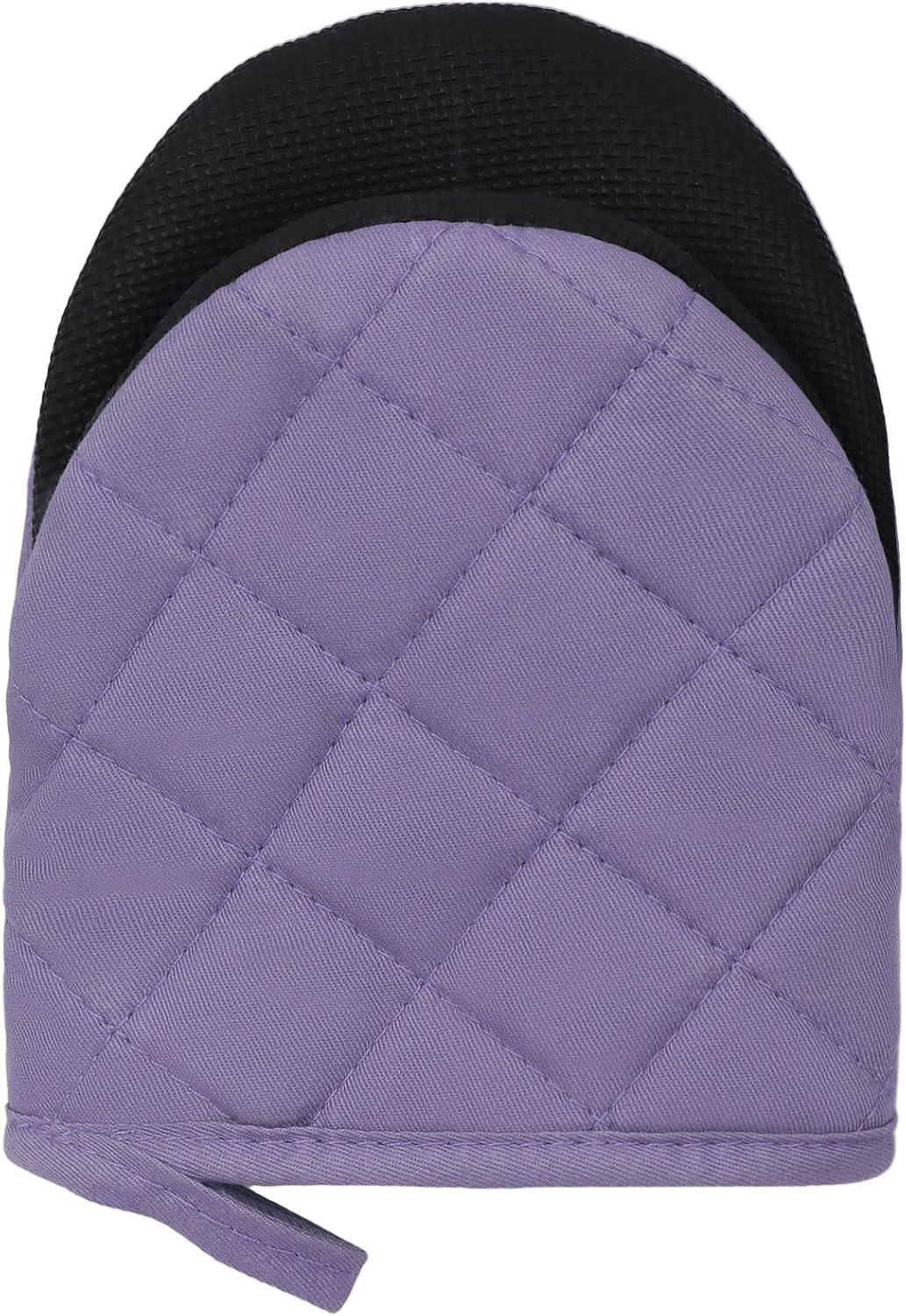Goldmeet Mini Oven Mitts 2-Pack, 7"x5.5", 500°F Silicone Grip, Taro Purple