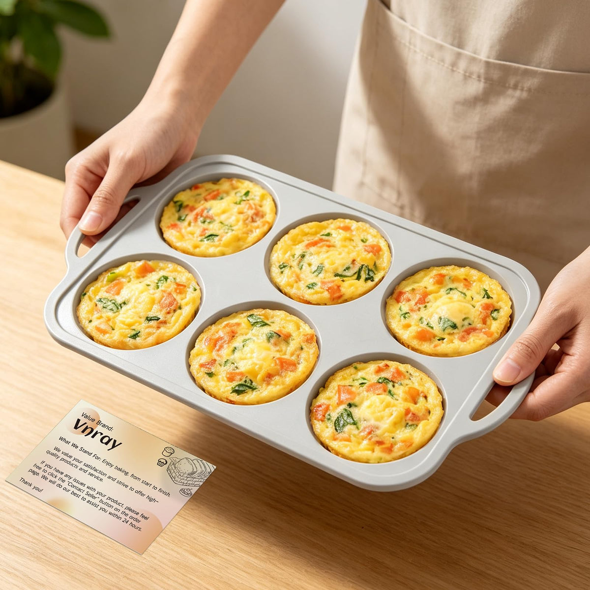 4 Inch Jumbo Silicone Muffin Top Pan with Frame Non Stick Egg Mold Baking