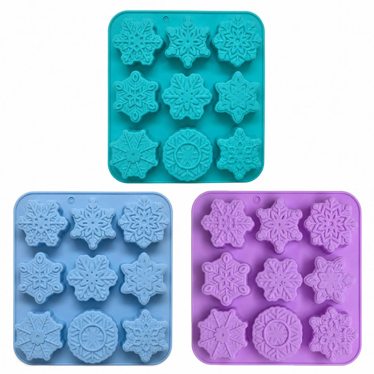 Christmas Silicone Molds, Large Size Xmas 3D Christmas Baking Mold with Scraper for Cakes, Handmade Soap, Chocolate, Jello, soap, Candy and Candles (Green)