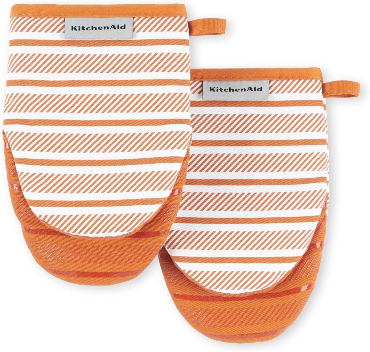 KitchenAid Albany Mini Oven Mitt 2-Pack Set, Aqua Sky, 5.5"x8"