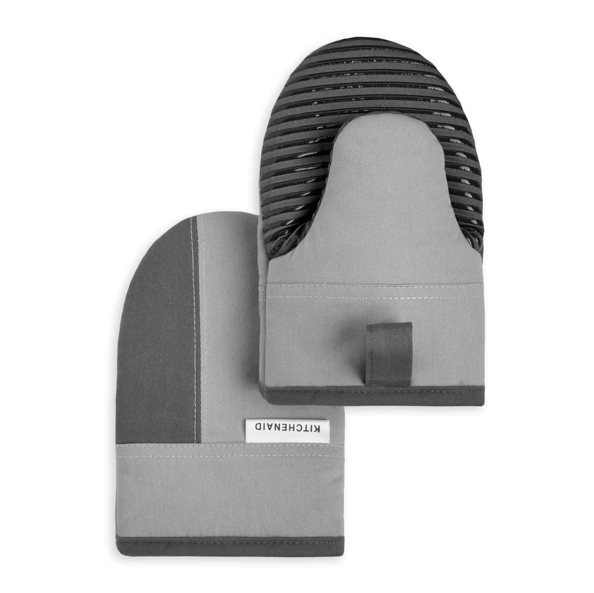KitchenAid Beacon Two-Tone Non-Slip Mini Oven Mitt Set, Navy/Ink, 5.5"x8", 2 Piece