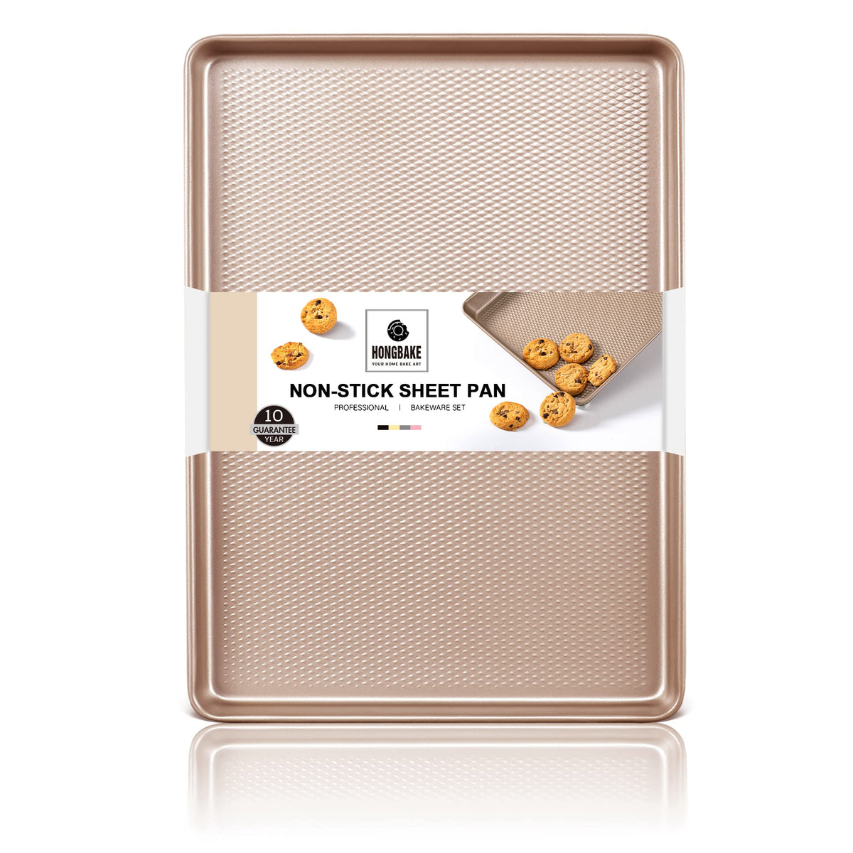 2 Pack Half Sheet Cookie Sheets for Baking, Nonstick Baking Pans