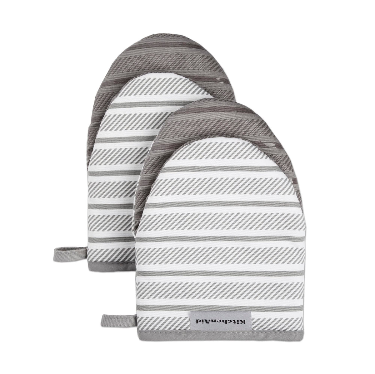 KitchenAid Albany Mini Oven Mitt 2-Pack Set, Aqua Sky, 5.5"x8"
