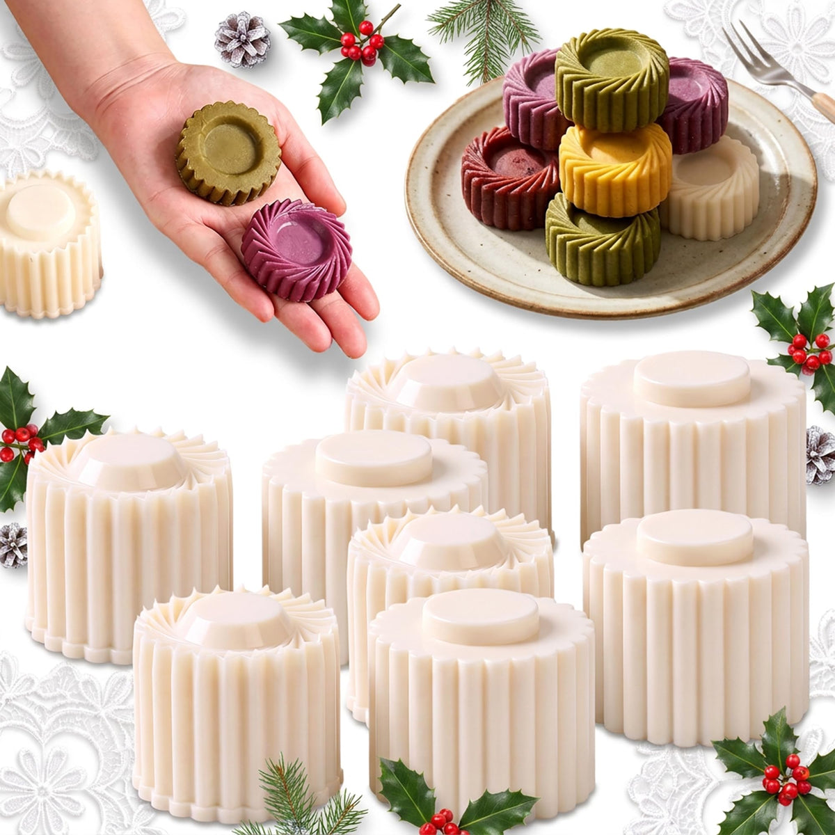 Creative Double-Ended Pastry Mold, 2027 New 2 in 1 Mooncake Mold (2)