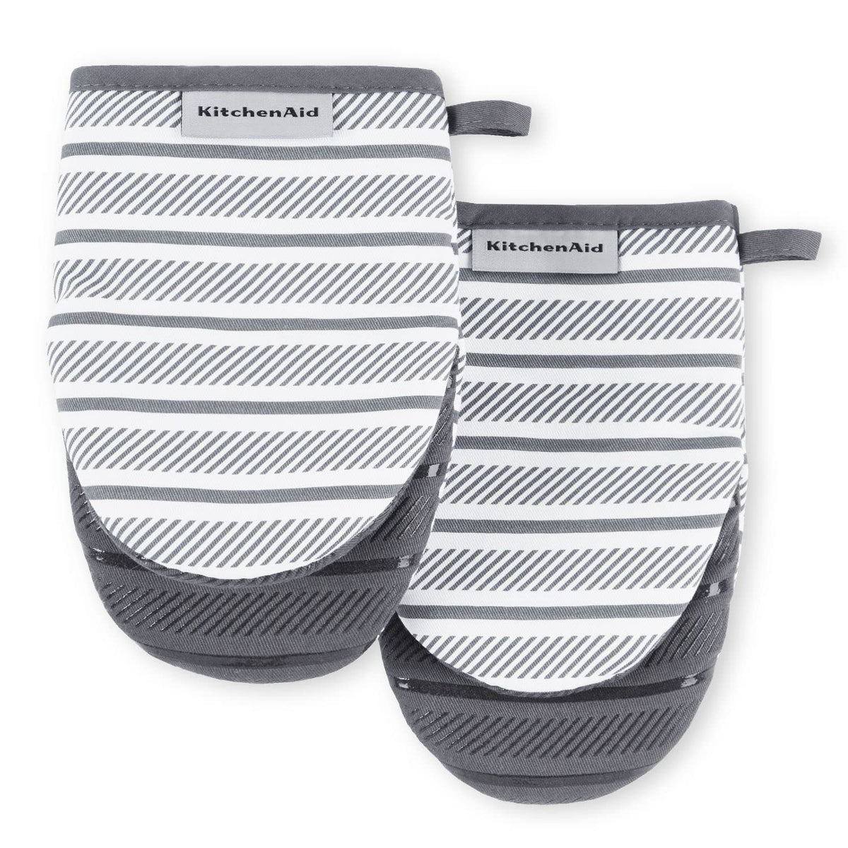 KitchenAid Albany Mini Oven Mitt 2-Pack Set, Aqua Sky, 5.5"x8"
