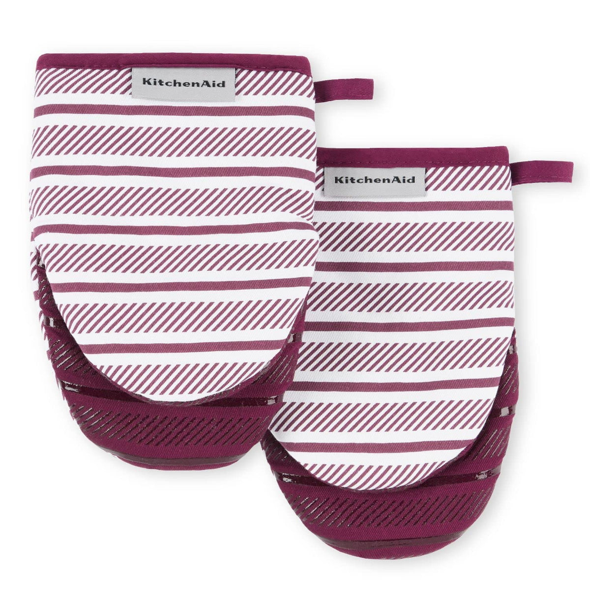 KitchenAid Albany Mini Oven Mitt 2-Pack Set, Aqua Sky, 5.5"x8"