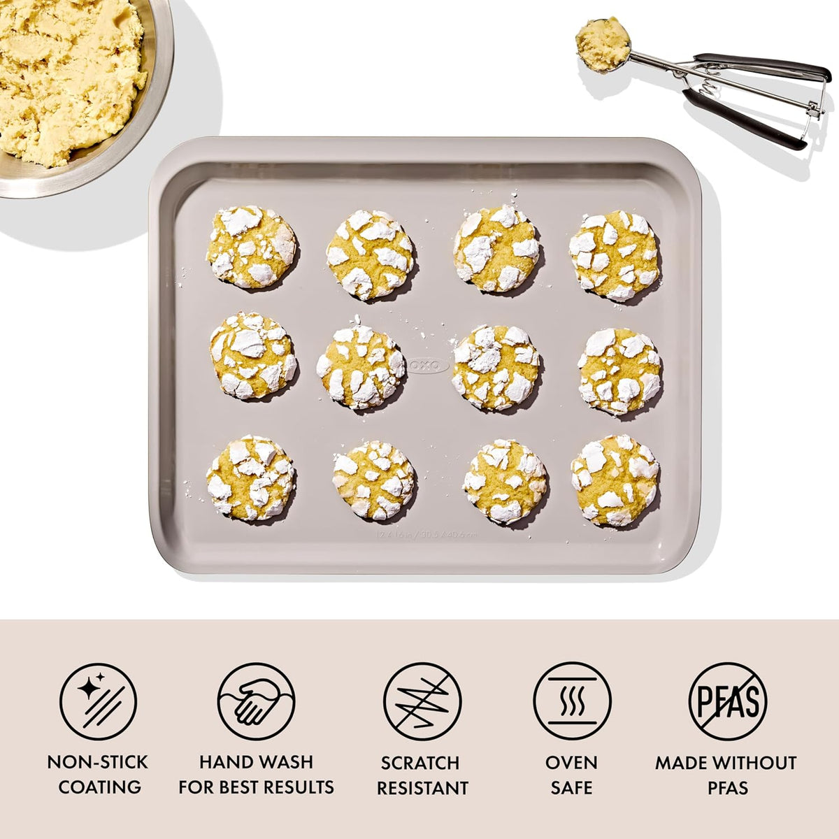 OXO Good Grips Non-Stick Pro Ceramic Coated Metal Bakeware Cookie Sheet