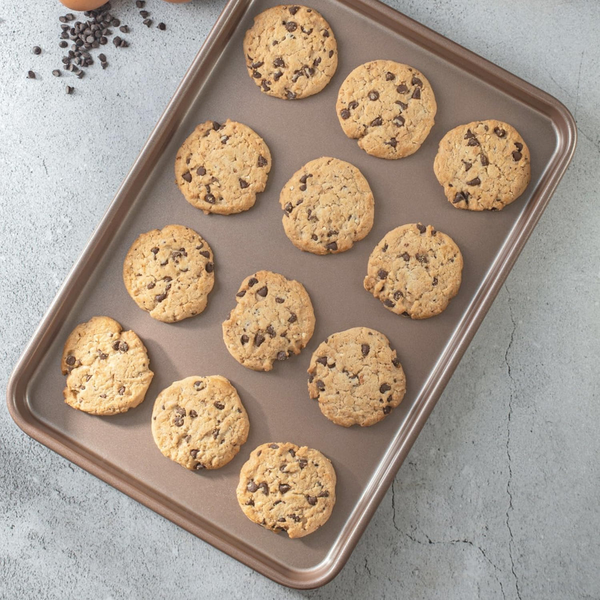 HAPPIELS 13 x 18 inch Nonstick Half Sheet Pan 2-Pack, PFOA & BPA Free