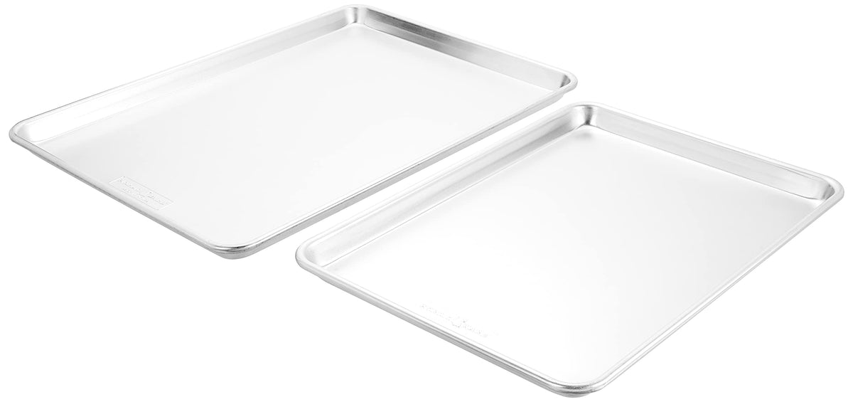 Nordic Ware Extra Large Baking Sheet, 21 x 15 inches, XL Big sheet pan Natural Uncoated Aluminum, Reinforced Steel Rim Prevents Warping, 1pk Big Sheet