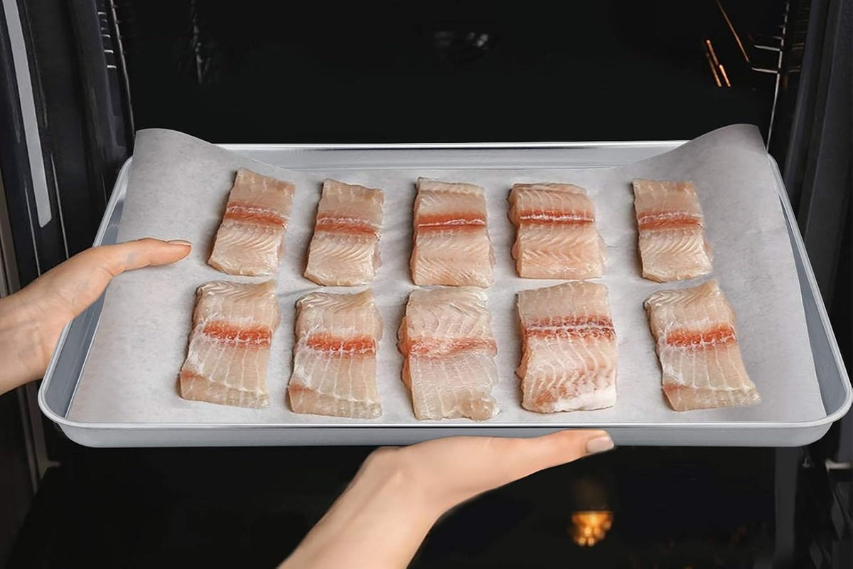 TeamFar Baking Sheet, 20" x 14" x 1" Stainless Steel Cookie Sheet Pans
