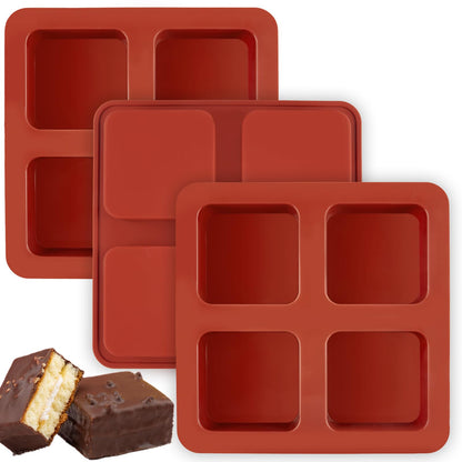 JOERSH Cube Cake Silicone Mold, 2" x 2" x 2", 8-Cavity
