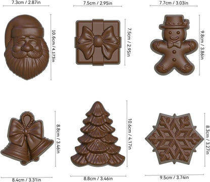 Christmas Silicone Molds, Large Size Xmas 3D Christmas Baking Mold with Scraper for Cakes, Handmade Soap, Chocolate, Jello, soap, Candy and Candles (Green)