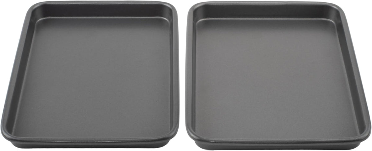 GoodCook Everyday Baking Sheet Set Nonstick Carbon Steel Standard-Sized Cookie Sheets for Even Baking, Bakeware Set Includes 3 Pans with Scratch-Resistant Finish, 13x9-Inch, Gray
