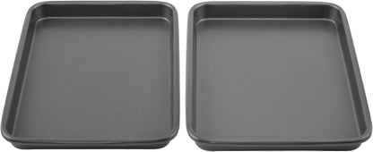 GoodCook Everyday Baking Sheet Set Nonstick Carbon Steel Standard-Sized Cookie Sheets for Even Baking, Bakeware Set Includes 3 Pans with Scratch-Resistant Finish, 13x9-Inch, Gray