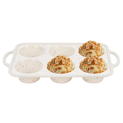 Silicone Muffin Pan for Baking with Metal Reinforced Frame, Nonstick Cupcake Pan 1 Pack Regular Size Egg Bites Silicone Mold