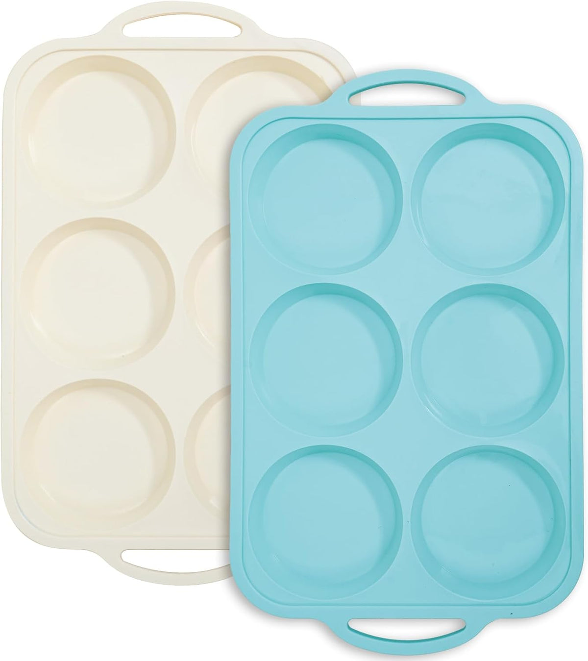 Nonstick Silicone Muffin Top Pan: 4 Inch Jumbo Silicone Egg Molds Frame