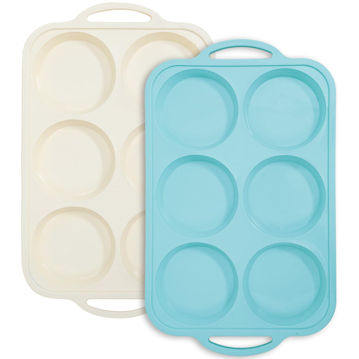 Nonstick Silicone Muffin Top Pan: 4 Inch Jumbo Silicone Egg Molds Frame