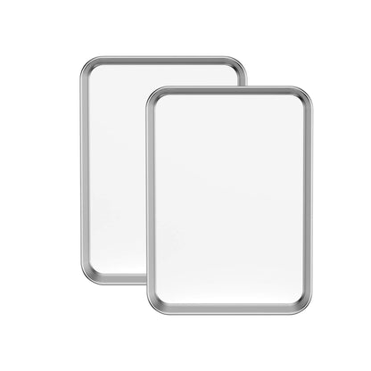 Baking Sheet Set of 2, Bastwe 18 inch Commercial Grade Stainless Steel Baking Pan, Professional Bakeware Oven Tray, Healthy & Non-toxic, Rust Free & Mirror Finish, Easy Clean & Dishwasher Safe