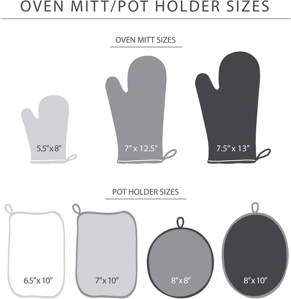 KitchenAid Asteroid Mini Oven Mitt Set, 5.5"x8", Black, 2 Piece