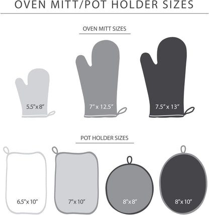 KitchenAid Asteroid Mini Oven Mitt Set, 5.5"x8", Black, 2 Piece