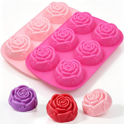 SJ Rectangle Soap Mold Set, 3-Pack 6-Cavity Silicone Soap Molds