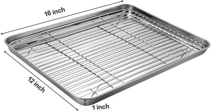 M MCIRCO Baking Sheet with Cooling Rack, Baking Mat Set, Set of 6