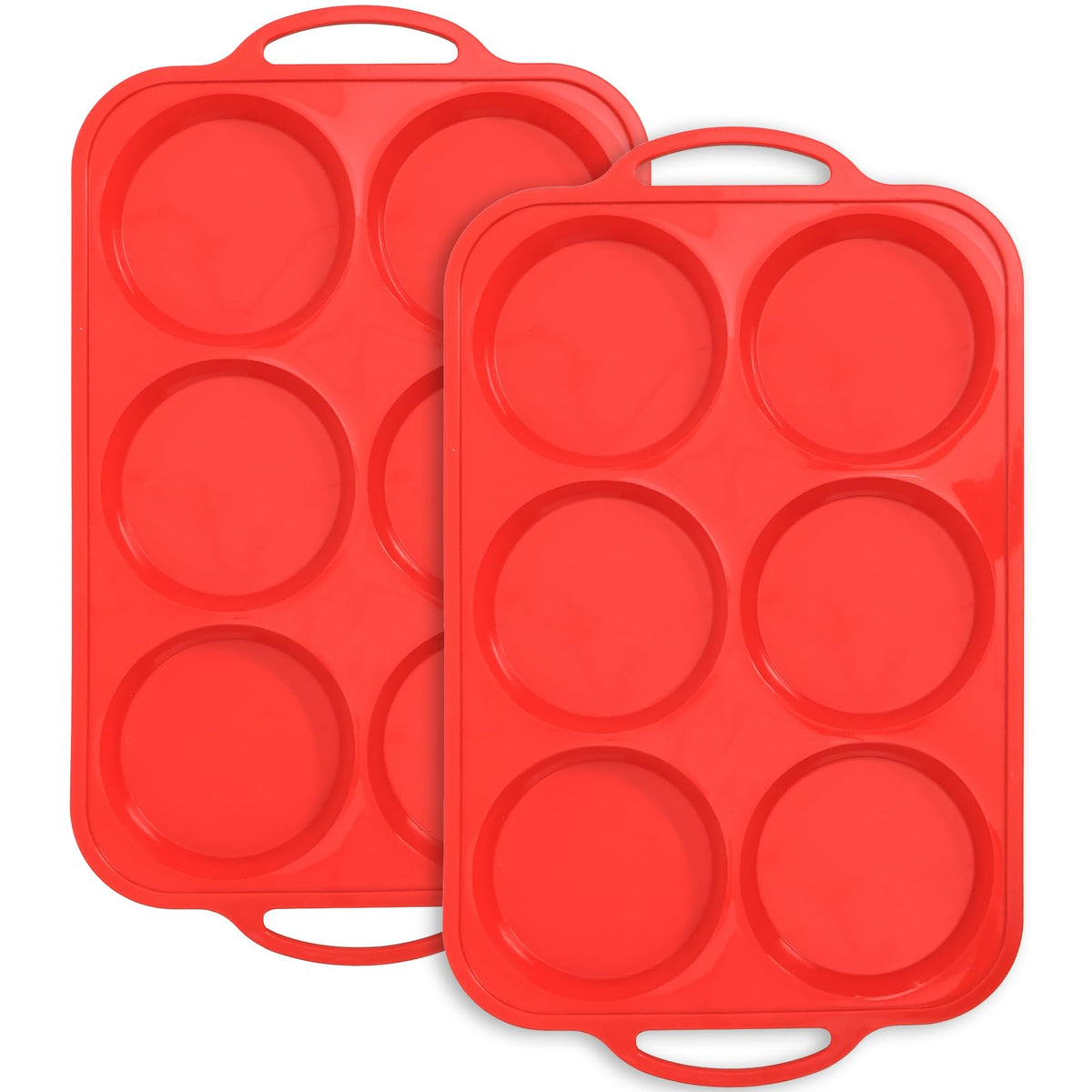 Nonstick Silicone Muffin Top Pan: 4 Inch Jumbo Silicone Egg Molds Frame