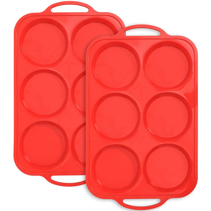 Nonstick Silicone Muffin Top Pan: 4 Inch Jumbo Silicone Egg Molds Frame