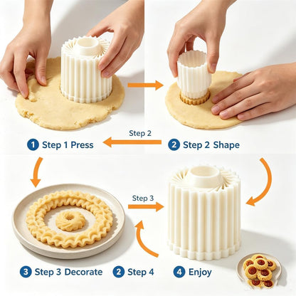 2Pcs Creative Double-Ended Pastry Mold, 2-in-1 Double-Sided Pastry Mold for DIY Desserts, Detachable ABS Baking Tool for Homemade Desserts Household Pastry