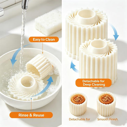 2Pcs Creative Double-Ended Pastry Mold, 2-in-1 Double-Sided Pastry Mold for DIY Desserts, Detachable ABS Baking Tool for Homemade Desserts Household Pastry