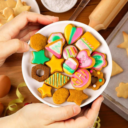 YomiFamily 30Pcs Mini Cookie Cutter Set with Box, 3 Sizes Per Shape