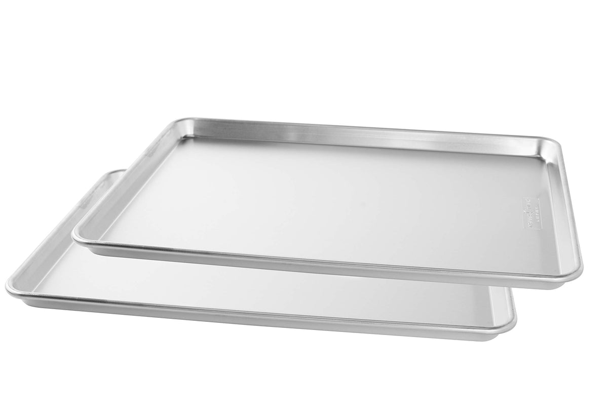 Nordic Ware Extra Large Baking Sheet, 21 x 15 inches, XL Big sheet pan Natural Uncoated Aluminum, Reinforced Steel Rim Prevents Warping, 1pk Big Sheet