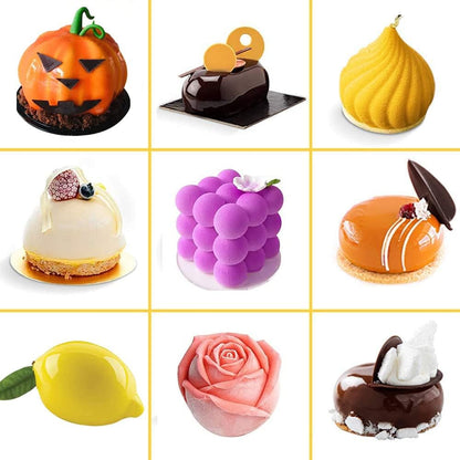 Tall Cylinder Silicone Molds for Baking Mousse Cake, 3D Silicone Baking Molds for Cakes, Brownie, French Dessert Mold for Pastry, Ice Cream, Cake Decoration(8-Cavity)