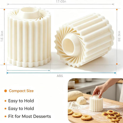 2Pcs Creative Double-Ended Pastry Mold, 2-in-1 Double-Sided Pastry Mold for DIY Desserts, Detachable ABS Baking Tool for Homemade Desserts Household Pastry