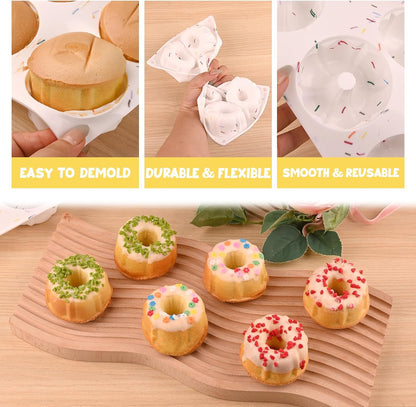 HUAKENER 2 Pcs Mini Fluted Cake Pan, 6-Cavity Fluted Tube Cake Pan